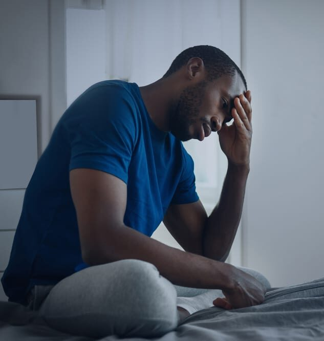 Person experiencing difficulty during withdrawal